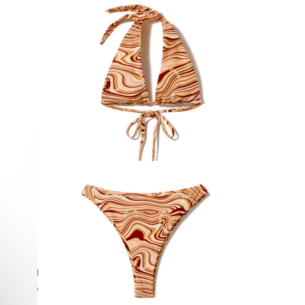SET Inamorata Mocha Swirl style Neptune top & dune bottom
